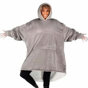 The Comfy Original Silver Grey Extra Large Fleece Wearable Blanket